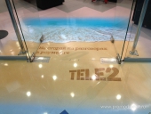 Напольное 3D изображение для рекламы Теле 2